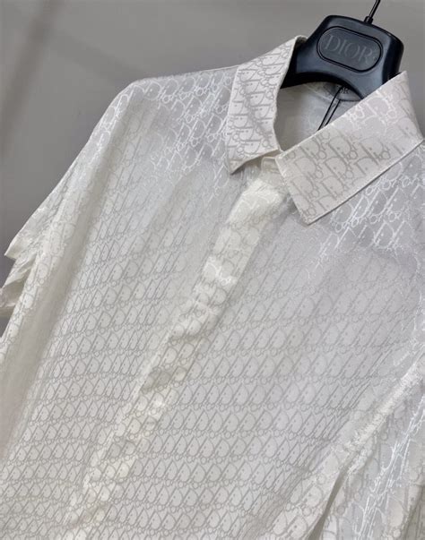 dior white button up shirt|christian Dior short sleeve shirt.